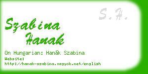 szabina hanak business card