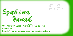 szabina hanak business card